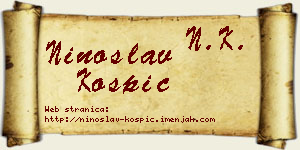 Ninoslav Košpić vizit kartica
